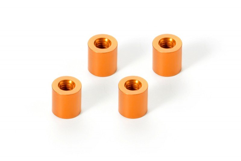 XRAY 373121-O Aluminum Stand M3 6x6.4mm - Orange (4)