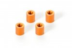 XRAY 373121-O Aluminum Stand M3 6x6.4mm - Orange (4)