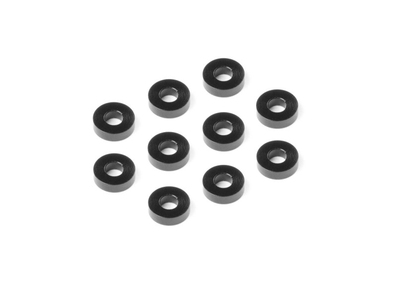 XRAY 303138-K - Aluminium Shim 3x7x2.0mm - Black (10)