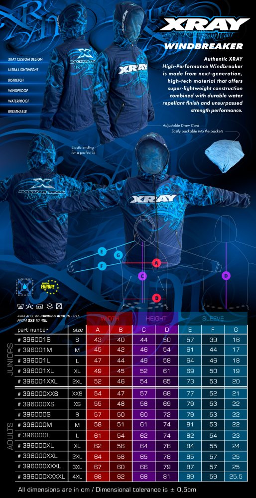 XRAY 396001XL - HIGH-PERFORMANCE Junior Windbreaker (XL)