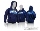 XRAY 395600XXL Sweater Hooded with Zipper - Blue (XXL)