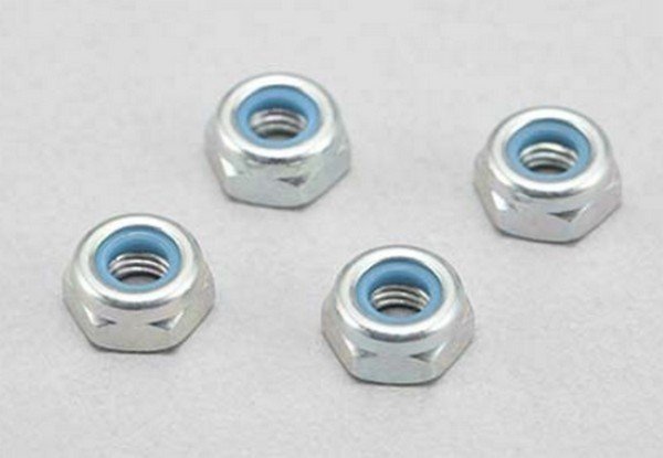 Yokomo YX-13N - 3mm Lock Nut (Nylon, Thin Type) 4pcs for YRX 12