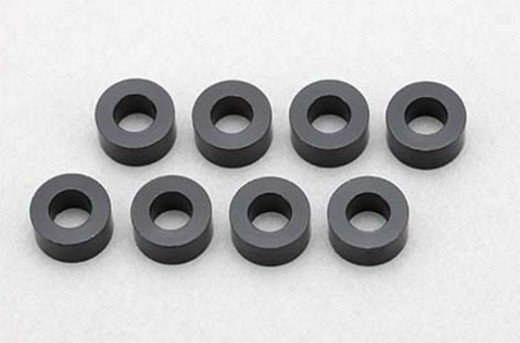 Yokomo ZC-A3630B - Aluminum Shim 3x6x3.0mm Black (8pcs)