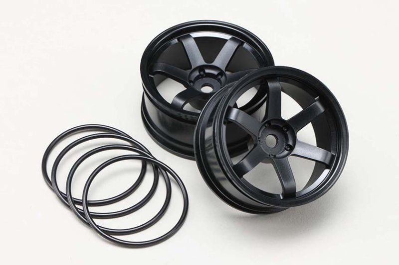 Yokomo TW-5313B7 6 spoke wheel Offset7 / Black for drifting (2 each)