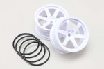 Yokomo TW-5313W7 6 spoke wheel Offset7 / White for drifting (2 each)
