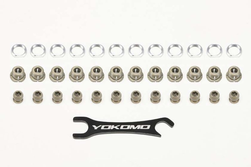 Yokomo MS-B60A12 Hard-coated aluminium suspension ball set (12sets) for MS series
