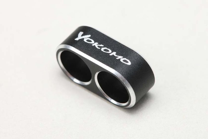 Yokomo ZC-WGB2 Aluminum wire guide for 12 gauge (black/2 holes)